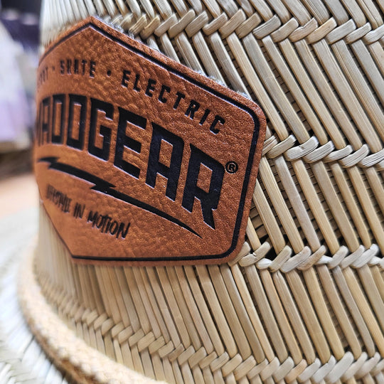 leather patch customized straw sun hat business logo name fathers day christmas gifts personalized