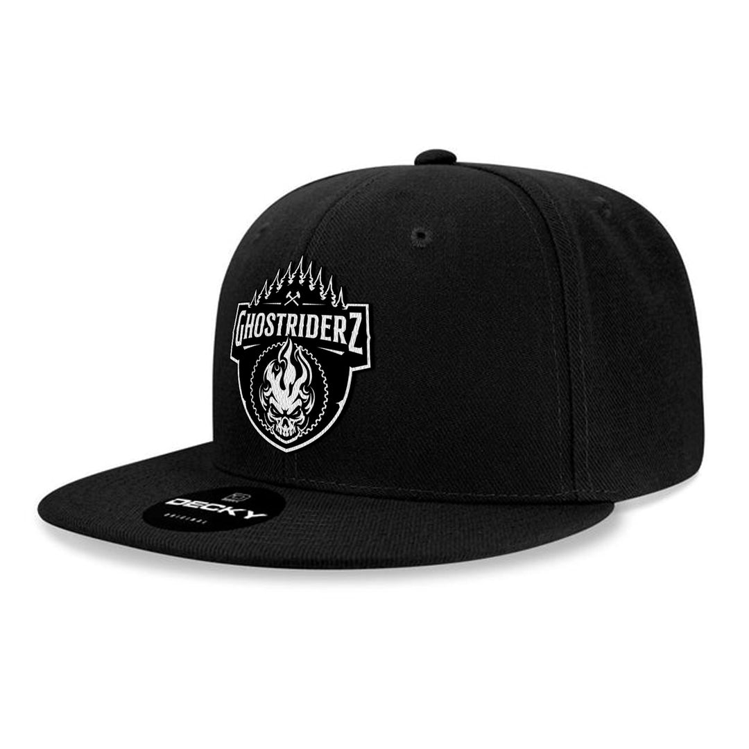 Ghost Ridge Caps GhostRiderZ Flat Bill Snapback 6 Panel Cap – Single Track Hats