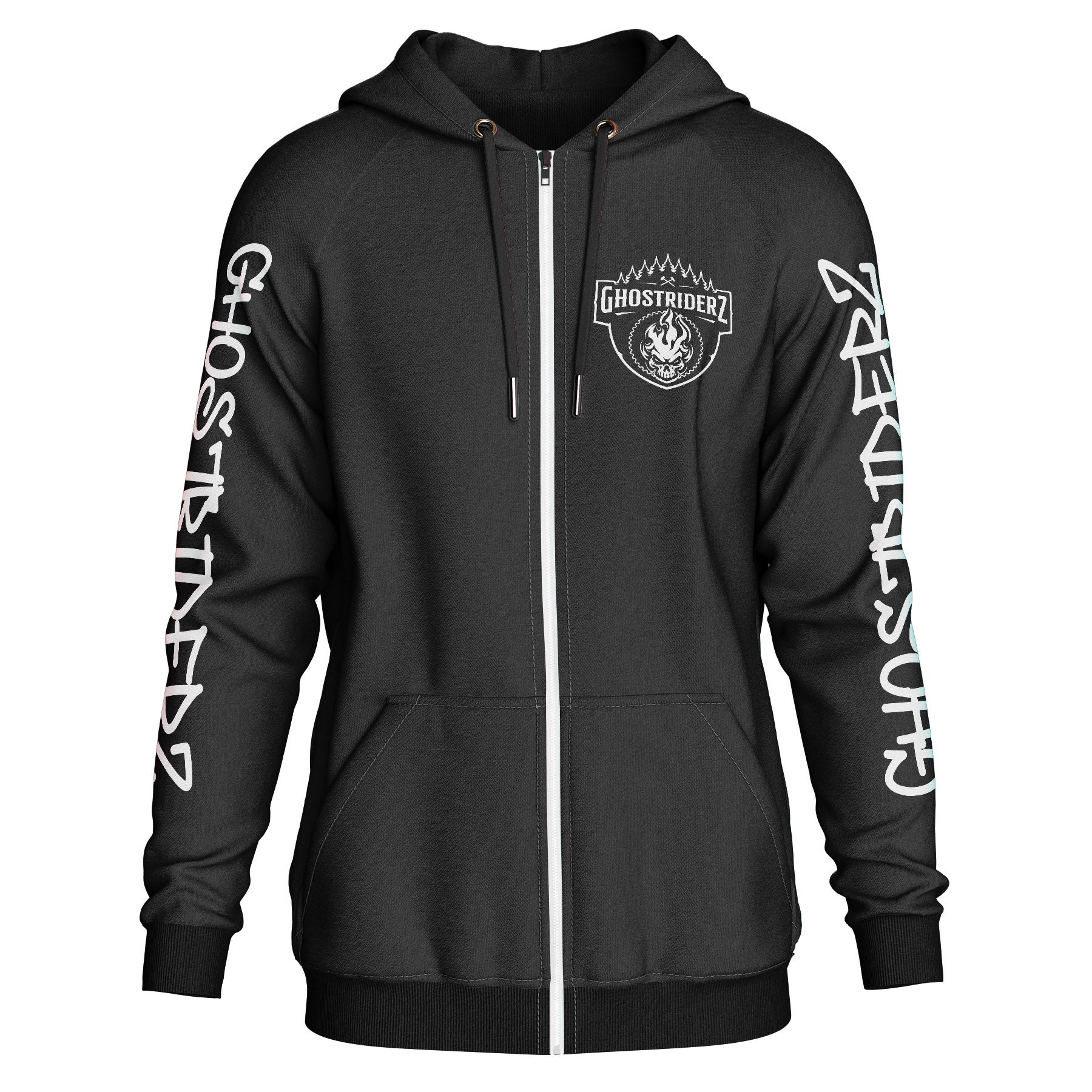 GhostRiderZ Adults Full-Zip Hoodie – Single Track Hats