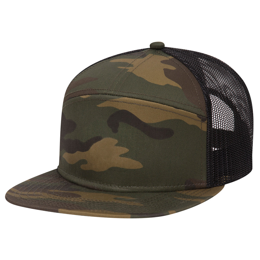 OTTO 7 Panel Customizable Flat Bill Snapback Hats