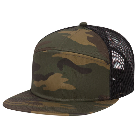 OTTO 7 Panel Customizable Flat Bill Snapback Hats