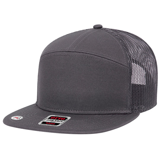 OTTO 7 Panel Customizable Flat Bill Snapback Hats