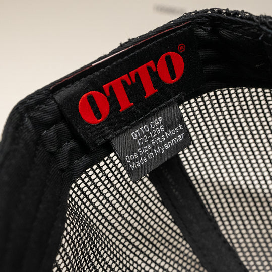 otto snapback trucker hat black adjustable cap