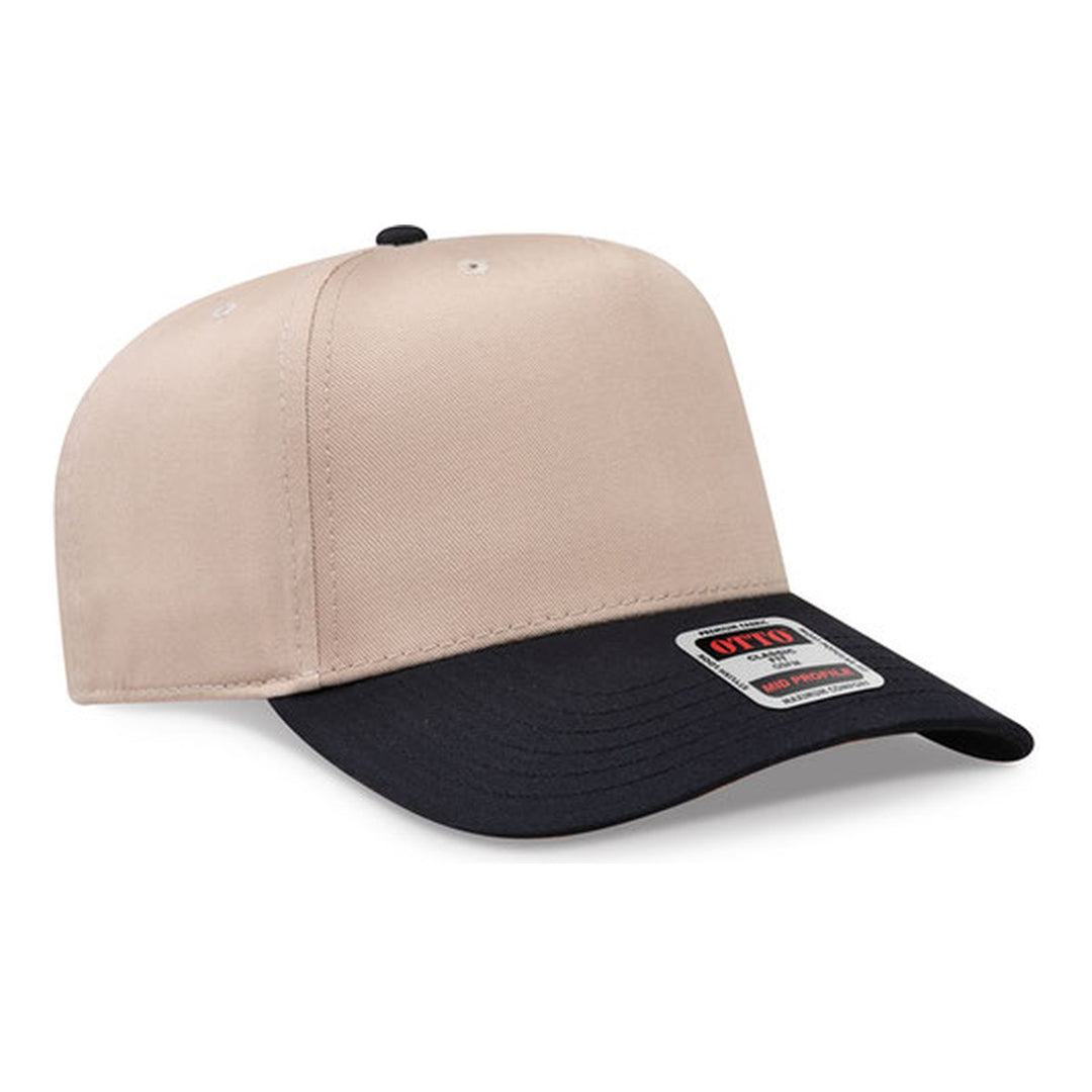 OTTO 31-069 snapback cap with taupe crown and black visor
