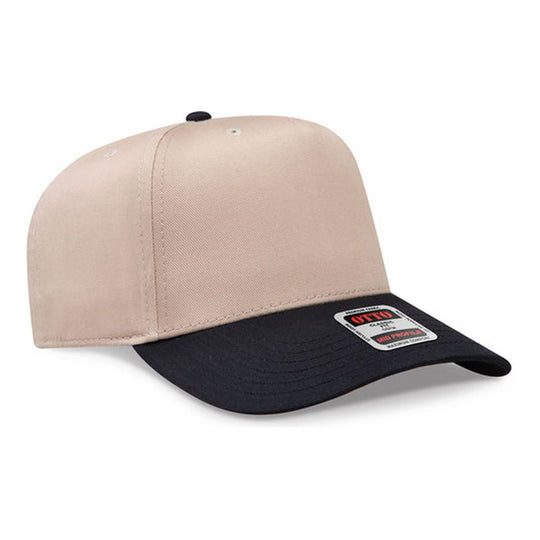 OTTO 31-069 snapback cap with taupe crown and black visor