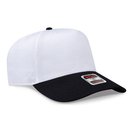 OTTO 31-069 snapback cap with white crown and black visor