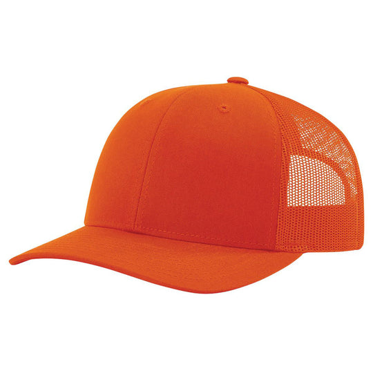 Richardson 112 trucker snapback cap in Orange