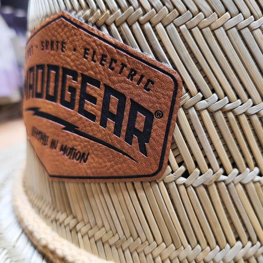 leather patch customized straw sun hat business logo name fathers day christmas gifts personalized